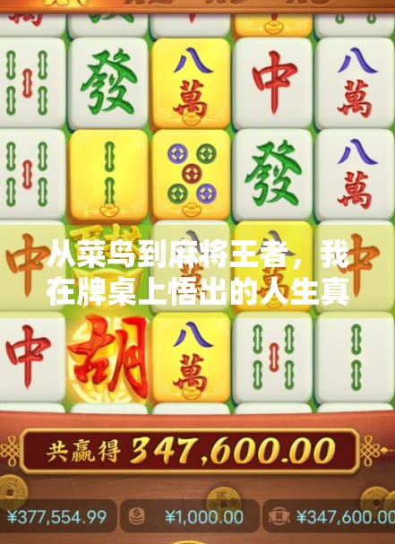 从菜鸟到麻将王者，我在牌桌上悟出的人生真谛