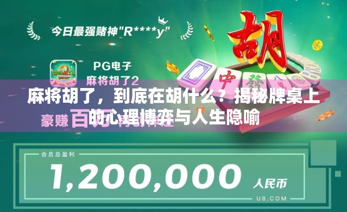 麻将胡了，到底在胡什么？揭秘牌桌上的心理博弈与人生隐喻